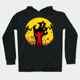 Moon zombie skull Hoodie